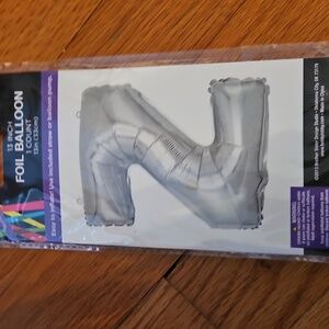 Silver Foil Balloon - Letter Z, NWT